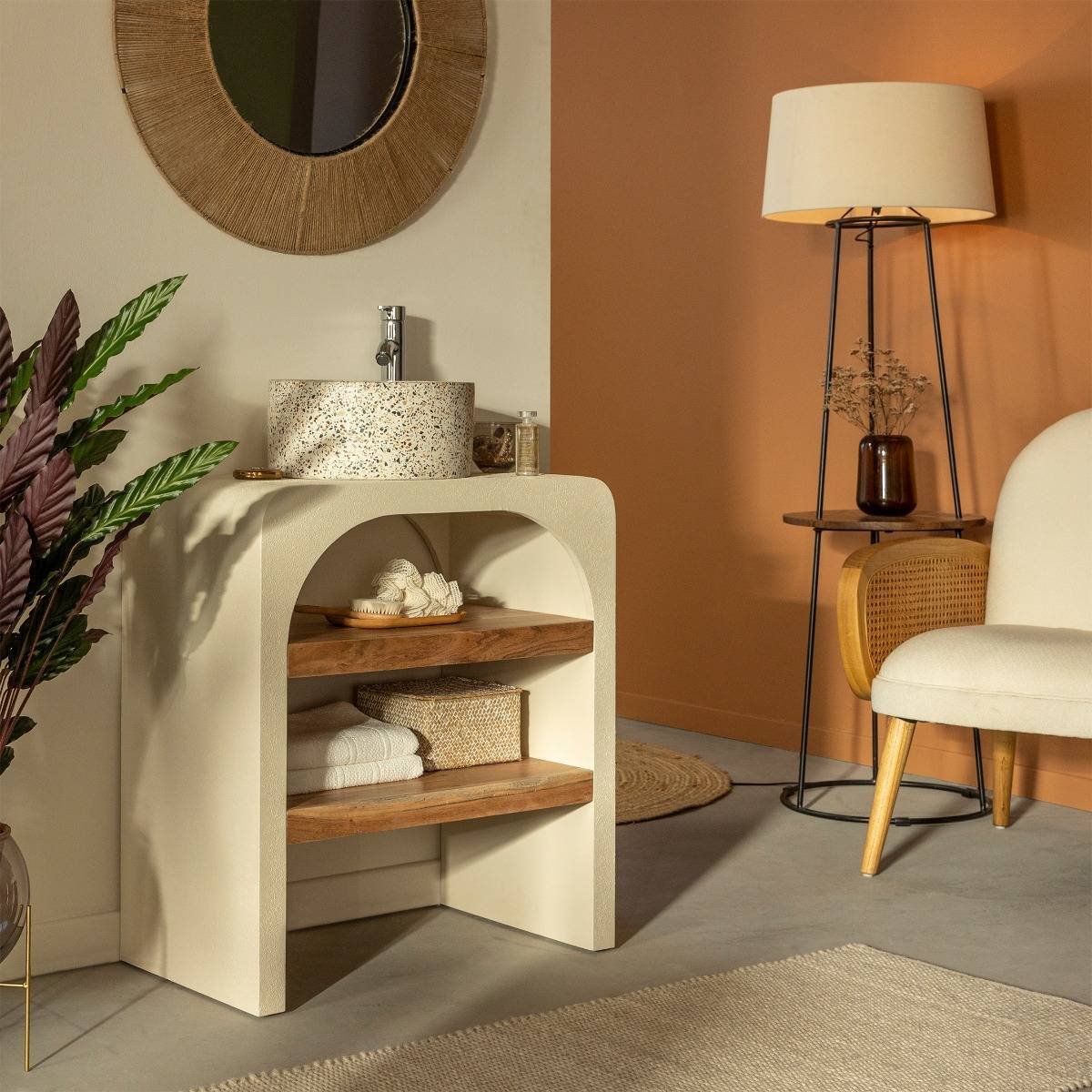 mind30-z-sdb-amb-biais.jpg Fade Natural Solid Wood Small Vanity Unit — Natural & White - Image 1