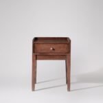 Adam Solid Wood Bedside Table — Dark Brown
