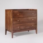 Adam Solid Wood Chest of Drawers — Dark Brown