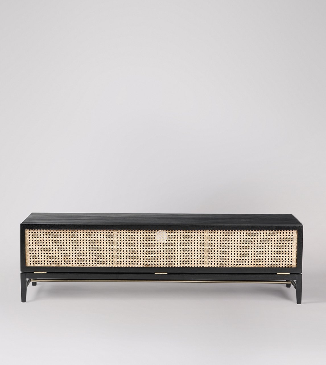 raphiamediaunitlargemch_productpage_carousel_1_Mobile.jpg Rattan Black Solid Wood TV Stand (140cm) - Image 1