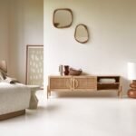 Vratta Mango Wood TV Unit With Cane — Natural